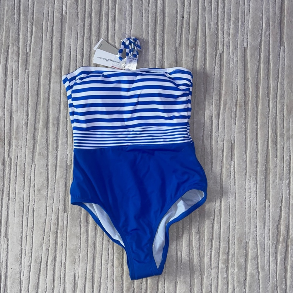 Tommy Bahama strapless (comes with straps to attach) one piece swim suit
